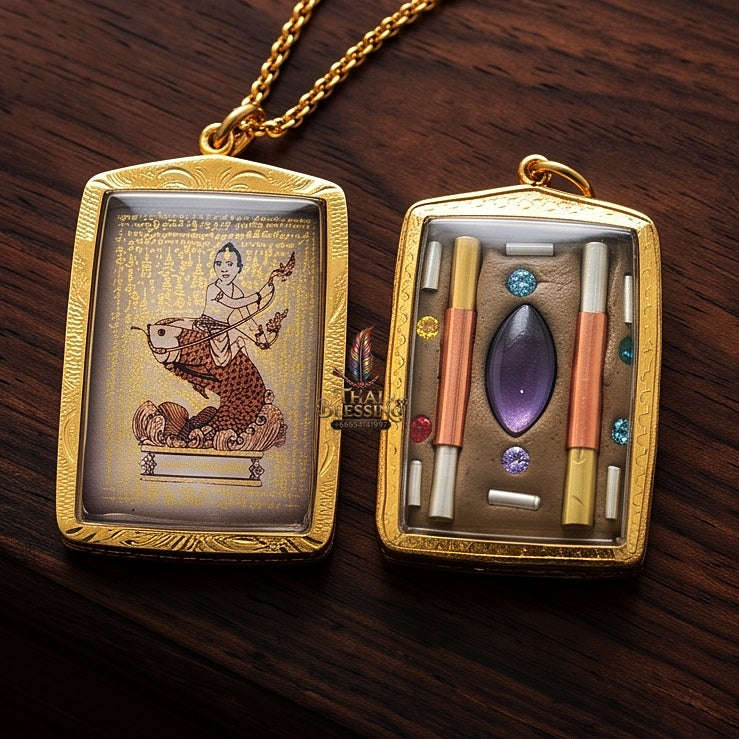 High-Conversion Wealth & Charismatic Attraction Catalyst Locket Kumanthong Special-Embedded Edition Phongphraikuman & Sacred Wealth Powders Phra Achan Supphasit Thai Blessing Co By RURUECHA