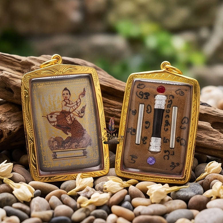 High-Conversion Wealth & Charismatic Attraction Catalyst Locket Kumanthong Special-Embedded Edition Phongphraikuman & Sacred Wealth Powders Phra Achan Supphasit Thai Blessing Co By RURUECHA