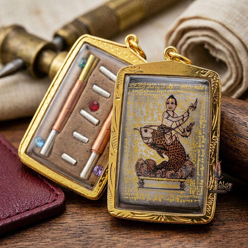 High-Conversion Wealth & Charismatic Attraction Catalyst Locket Kumanthong Special-Embedded Edition Phongphraikuman & Sacred Wealth Powders Phra Achan Supphasit Thai Blessing Co By RURUECHA