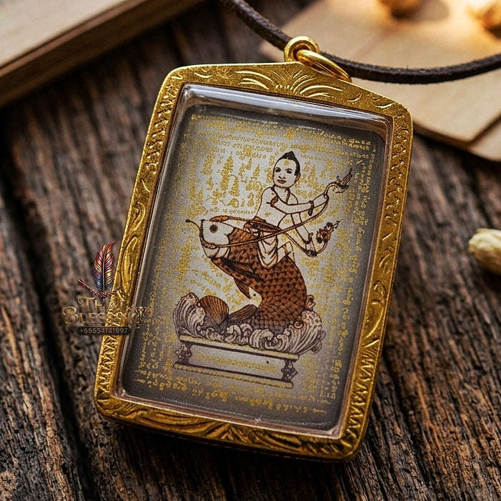 High-Conversion Wealth & Charismatic Attraction Catalyst Locket Kumanthong Special-Embedded Edition Phongphraikuman & Sacred Wealth Powders Phra Achan Supphasit Thai Blessing Co By RURUECHA