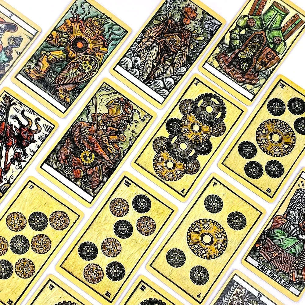 High-Quality Tarot Deck - 78 Gilded Cards in a Durable Tin Metal Box with Guidebook