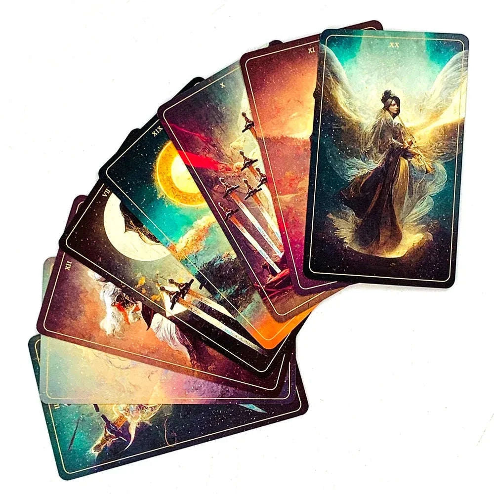 High-Quality Tarot Deck in Tin Box - 78 Gilded Cards with Guidebook for Divination, Games, and Holiday Fun