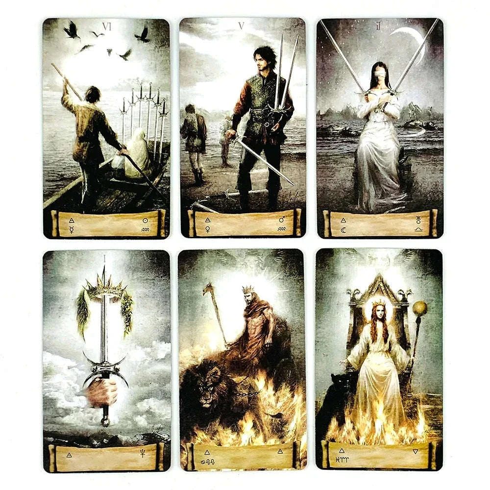 👝 High-Quality Tin Box Packaging for 78 Cards Tarot Card with Gilded Edge and Paper Guidebook – Fate Divination Family Party Game