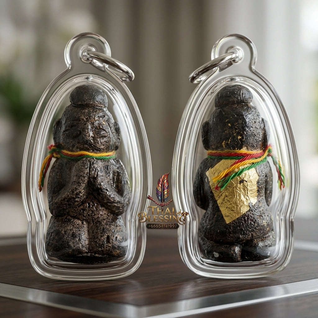 ✨ High-Vibe Sacred Black Khluk Rak Kuman Vate Wealth & Protection Amulet (Ajarn Plian, B.E. 2561) for Unstoppable Cash Flow & Business Mastery Thai Blessing Co By RURUECHA