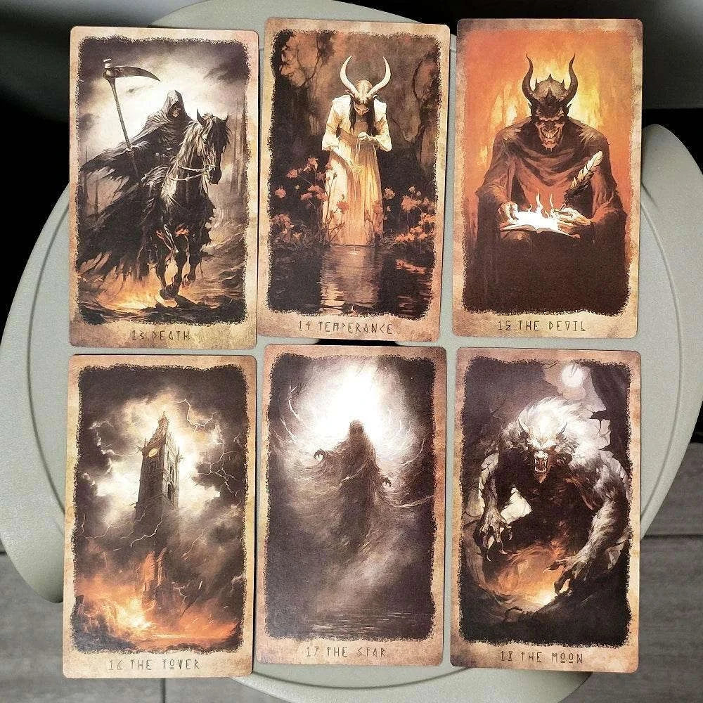 HoroScare Tarot - 80-Card Thai Tarot Deck with Red Gilded Edges | Horoscope + Scare Edition Default Title
