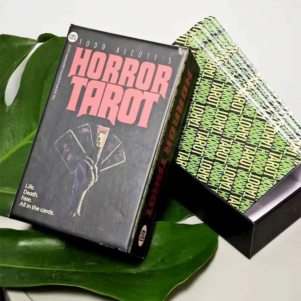 👻 Horror-Themed Tarot Deck – 78 Intriguing Cards Inspired by Macabre Literature & Spooky Pop Culture | 12 x 7 cm