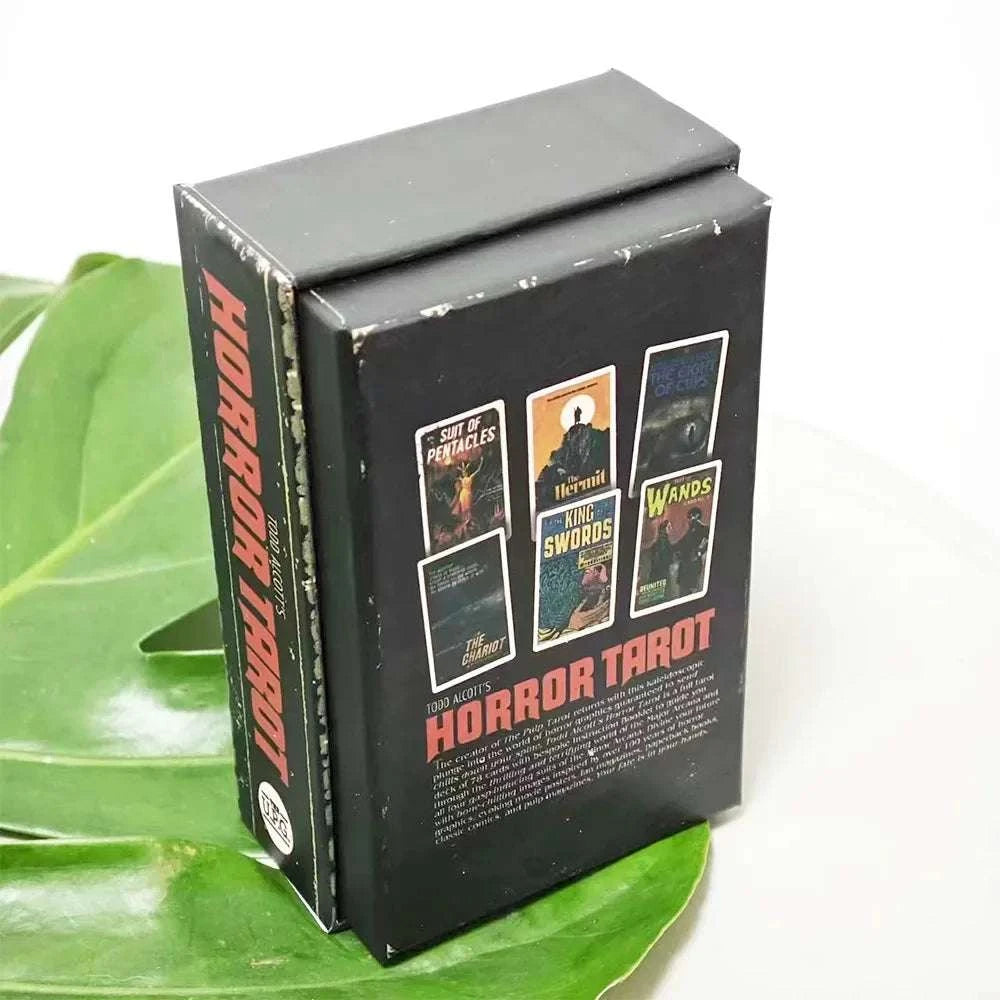 👻 Horror-Themed Tarot Deck – 78 Intriguing Cards Inspired by Macabre Literature & Spooky Pop Culture | 12 x 7 cm