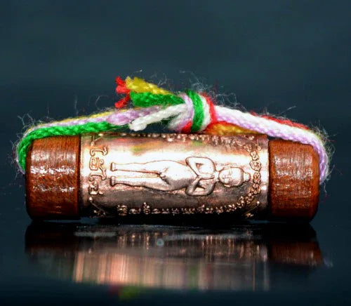 ✨ Boost Prosperity & Luck – Ai Khai Saturday 5 Silver Satin Bronze Takrud, Blessed at Wat Phra Mahathat ✨