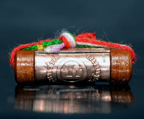 ✨ Boost Prosperity & Luck – Ai Khai Saturday 5 Silver Satin Bronze Takrud, Blessed at Wat Phra Mahathat ✨