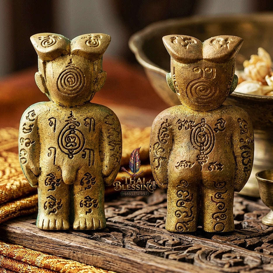 ✨ Hun Payont Ai Nen Kaeo Nuea Thong Thip  Absolute Protection, Black Magic Defense, & Fortune Edition, Thai Blessing Co By RURUECHA