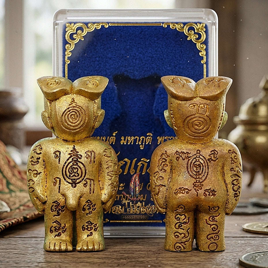 ✨ Hun Payont Ai Nen Kaeo Nuea Thong Thip  Absolute Protection, Black Magic Defense, & Fortune Edition, Thai Blessing Co By RURUECHA