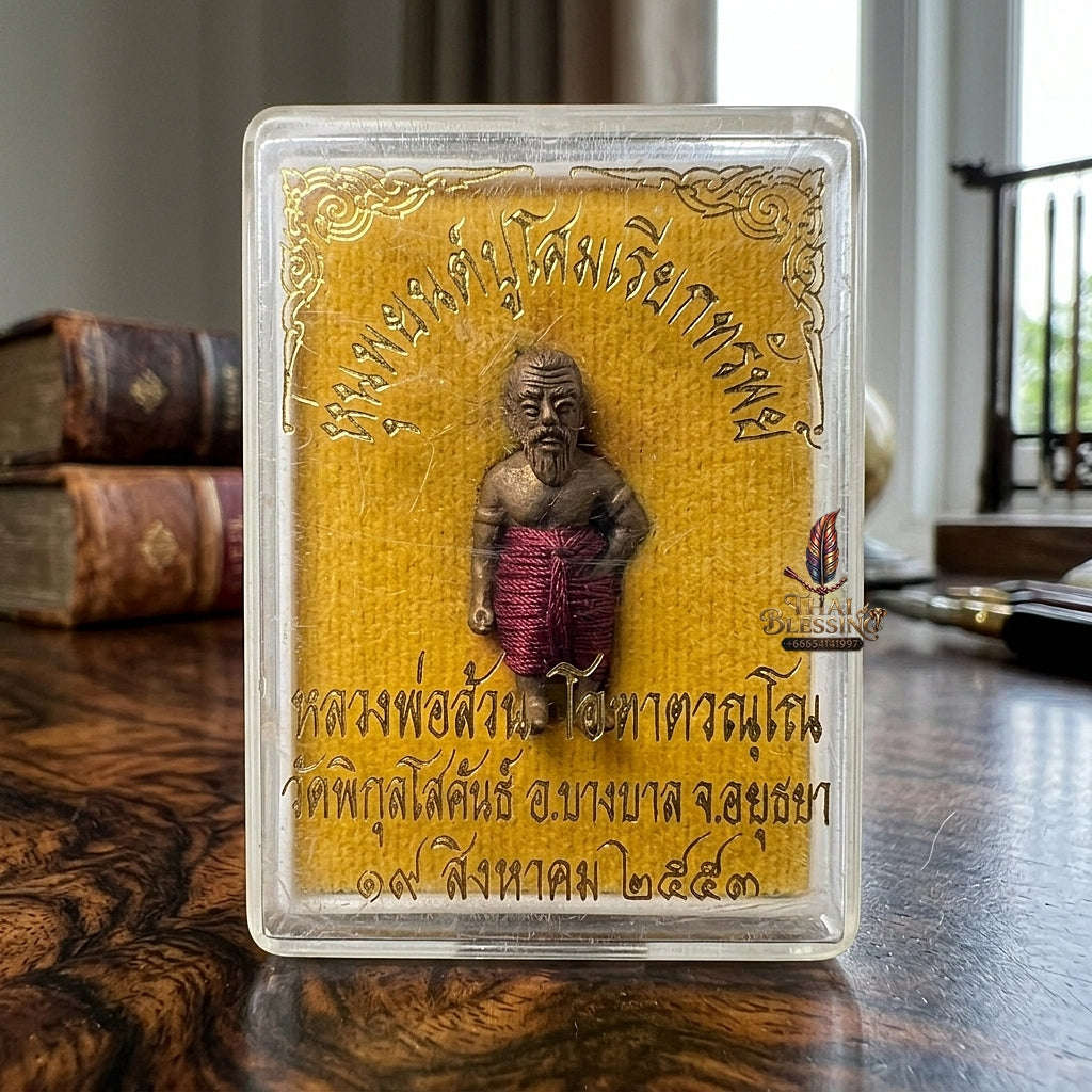 ✨ Hun Payont Pu Som Riak Sap (Master-Grade Guardian Spirit Effigy for Wealth Accumulation & Protection, 2553 / 2010) - Luang Phor Luan / Wat Pikun Sokan Thai Blessing Co By RURUECHA