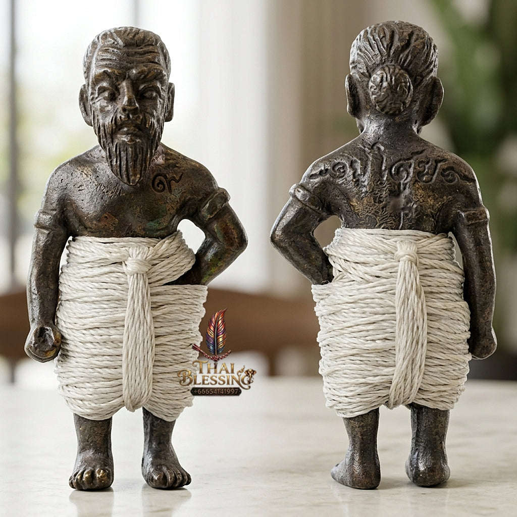 ✨ Hun Payont Pu Som Riak Sap (Master-Grade Guardian Spirit Effigy for Wealth Accumulation & Protection, 2553 / 2010) - Luang Phor Luan / Wat Pikun Sokan Thai Blessing Co By RURUECHA