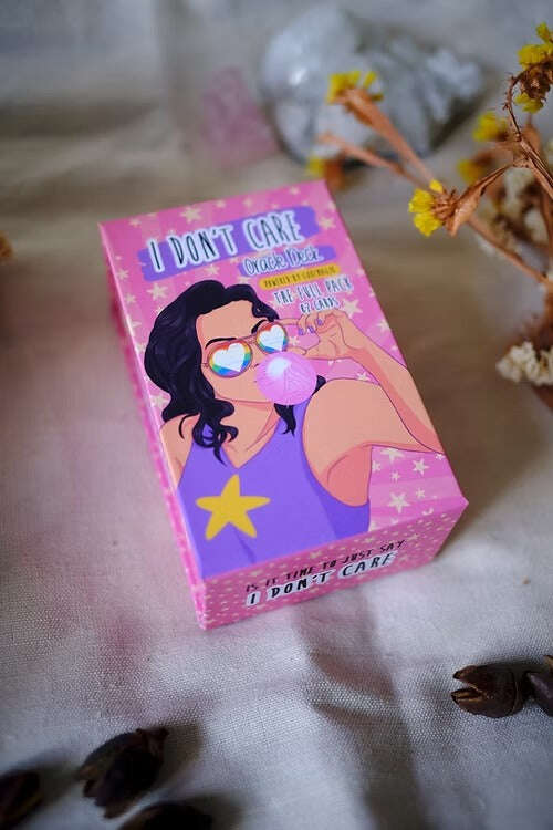 I DON'T CARE Oracle Deck – Empowering Selfcare Cards 10.3 x 6 cm, Full Pack 82 Vibrant Cards