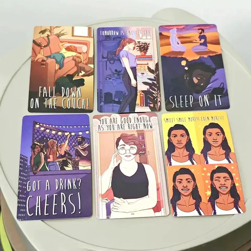 I DON'T CARE Oracle Deck – Empowering Selfcare Cards 10.3 x 6 cm, Full Pack 82 Vibrant Cards