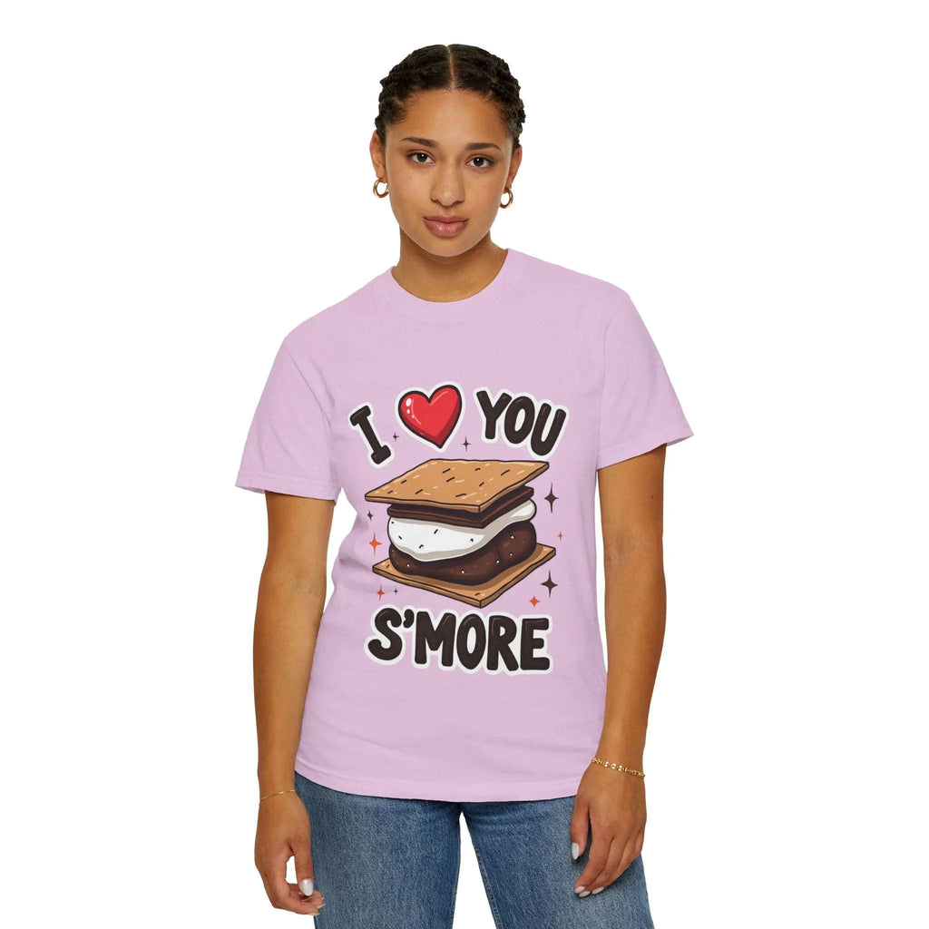 I Heart You Smore Shirt, Cute Smores Campfire T-Shirt, Camping Pun Tee, Marshmallow Chocolate Graphic, Bonfire Couples Gift
