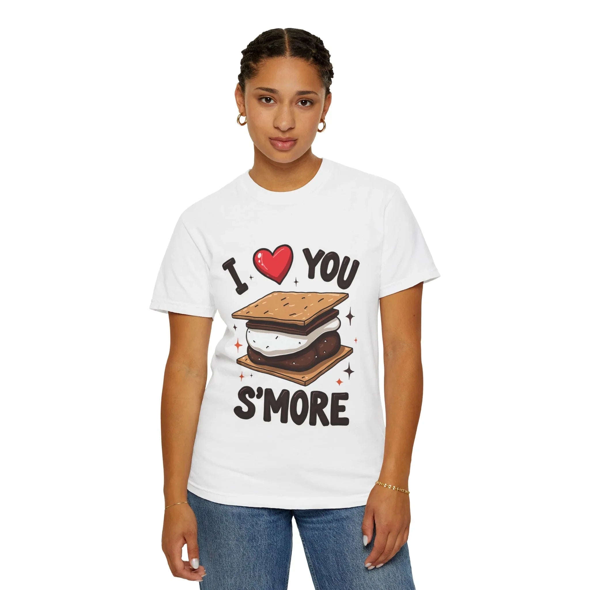 I Heart You Smore Shirt, Cute Smores Campfire T-Shirt, Camping Pun Tee, Marshmallow Chocolate Graphic, Bonfire Couples Gift
