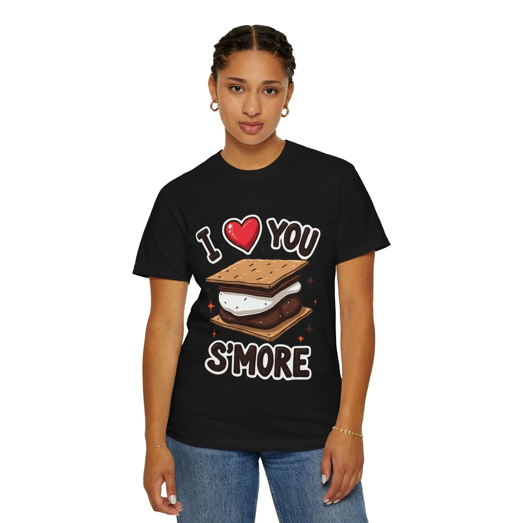 I Heart You Smore Shirt, Cute Smores Campfire T-Shirt, Camping Pun Tee, Marshmallow Chocolate Graphic, Bonfire Couples Gift