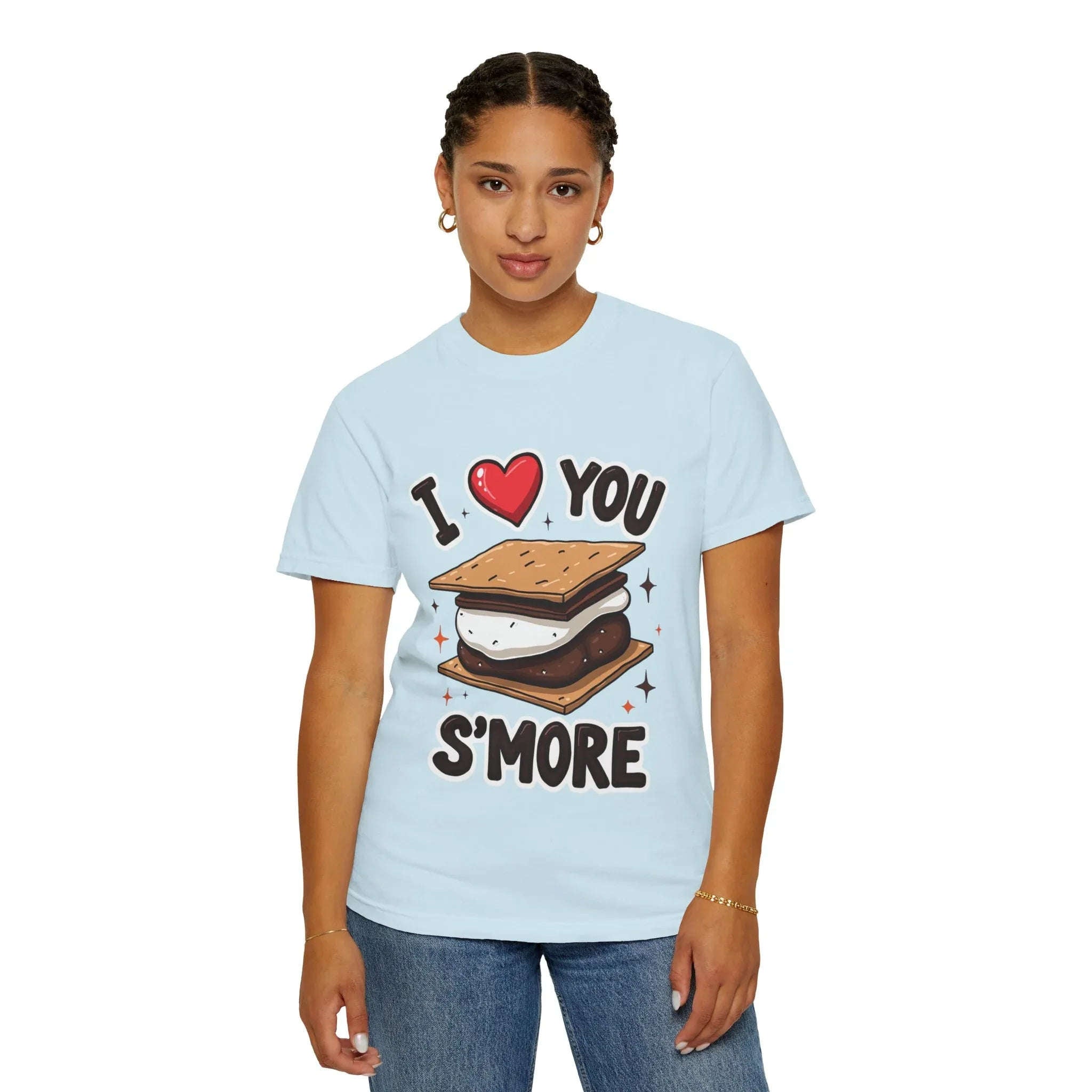 I Heart You Smore Shirt, Cute Smores Campfire T-Shirt, Camping Pun Tee, Marshmallow Chocolate Graphic, Bonfire Couples Gift