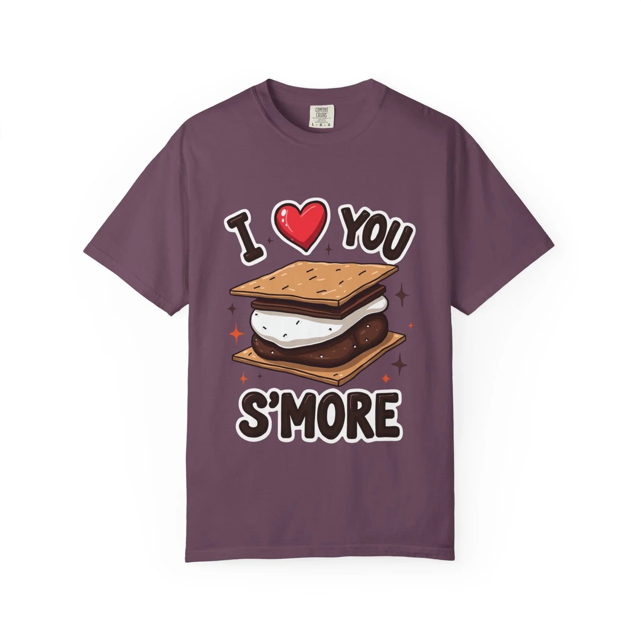 I Heart You Smore Shirt, Cute Smores Campfire T-Shirt, Camping Pun Tee, Marshmallow Chocolate Graphic, Bonfire Couples Gift Berry M