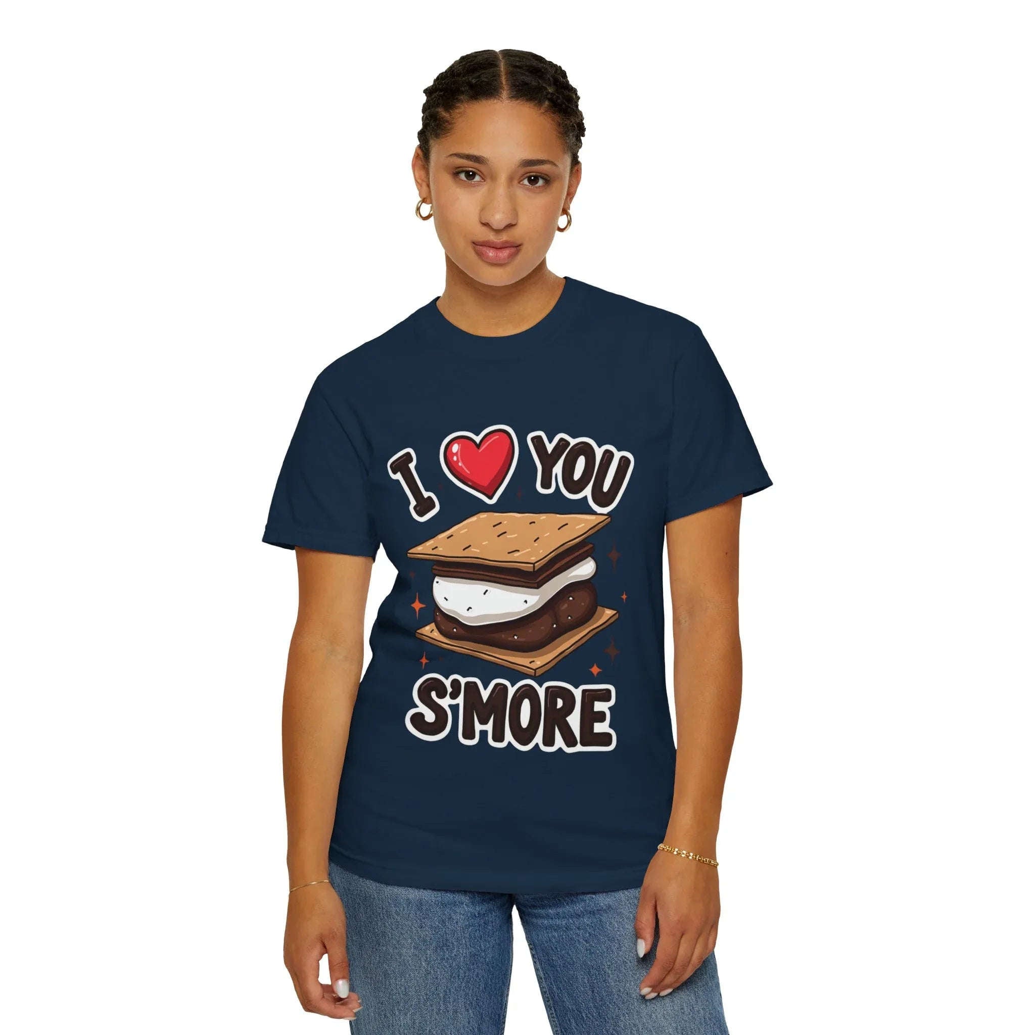 I Heart You Smore Shirt, Cute Smores Campfire T-Shirt, Camping Pun Tee, Marshmallow Chocolate Graphic, Bonfire Couples Gift