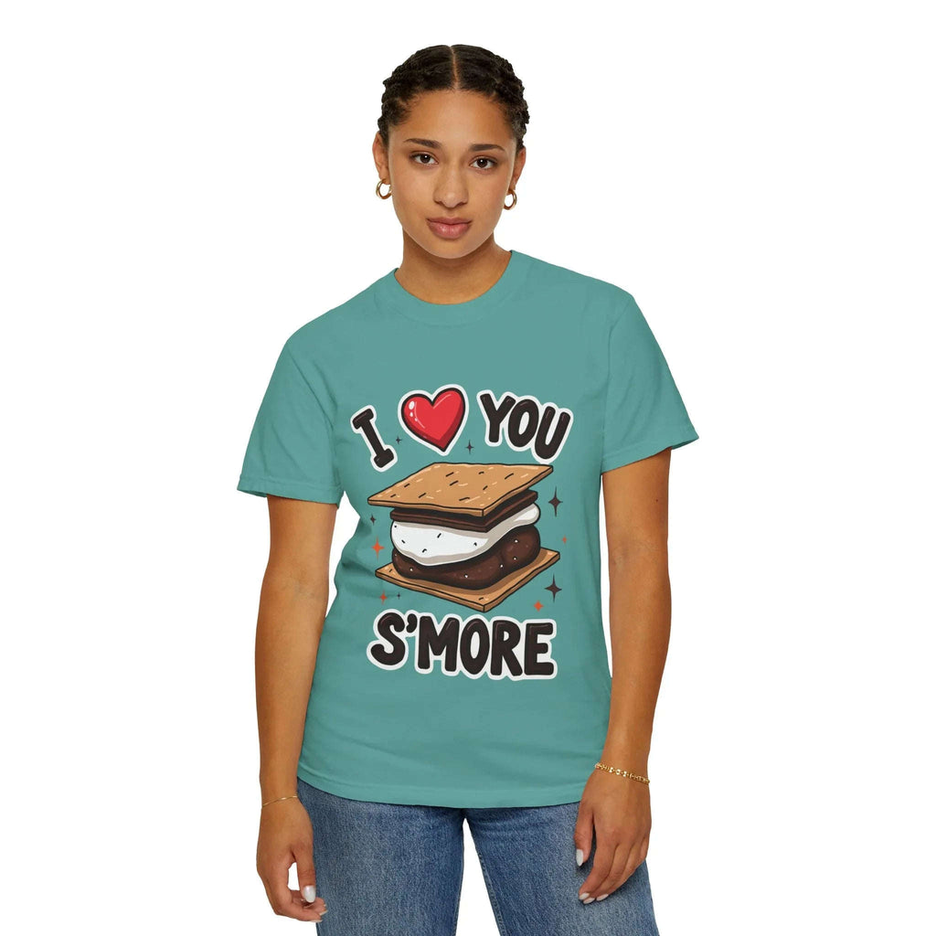 I Heart You Smore Shirt, Cute Smores Campfire T-Shirt, Camping Pun Tee, Marshmallow Chocolate Graphic, Bonfire Couples Gift