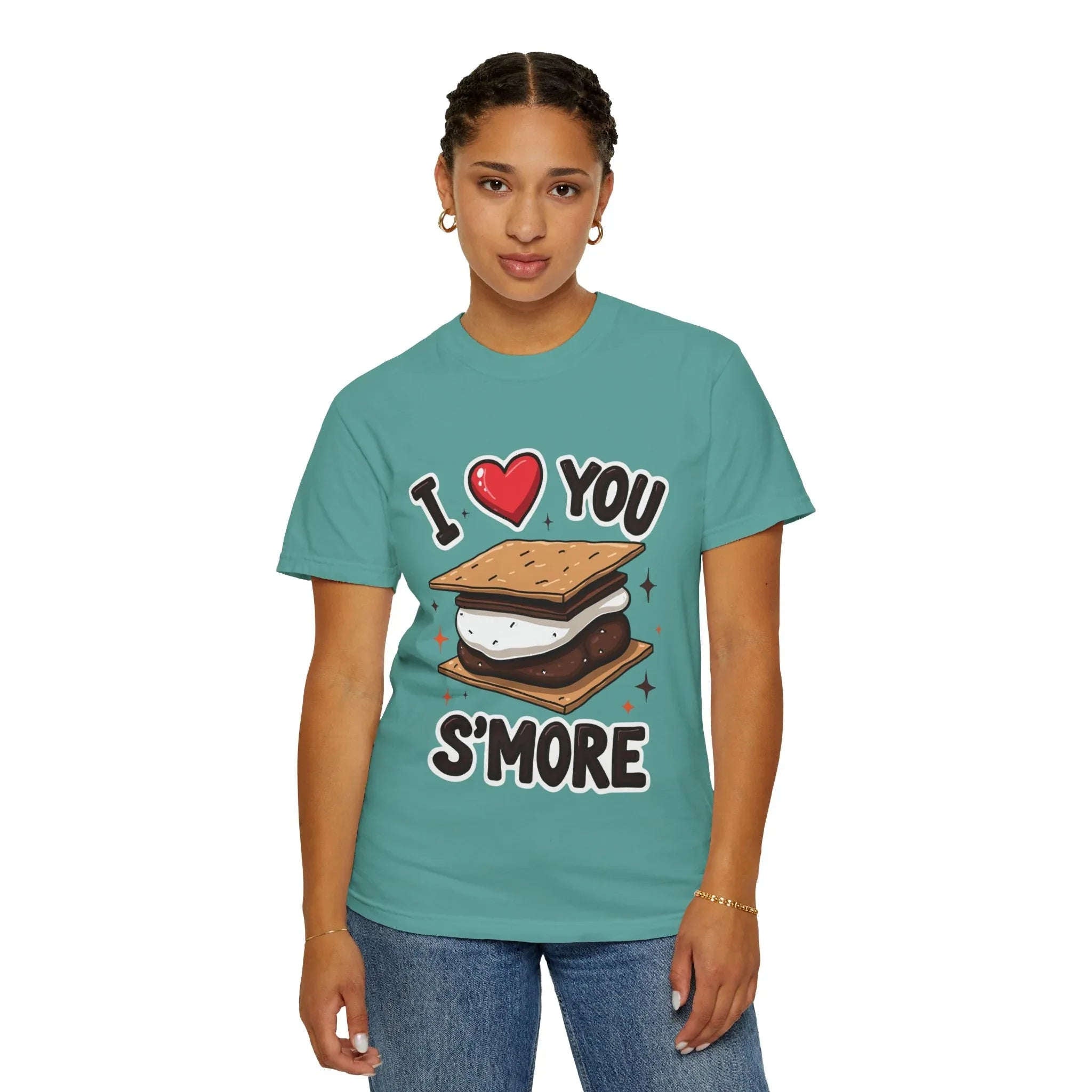 I Heart You Smore Shirt, Cute Smores Campfire T-Shirt, Camping Pun Tee, Marshmallow Chocolate Graphic, Bonfire Couples Gift