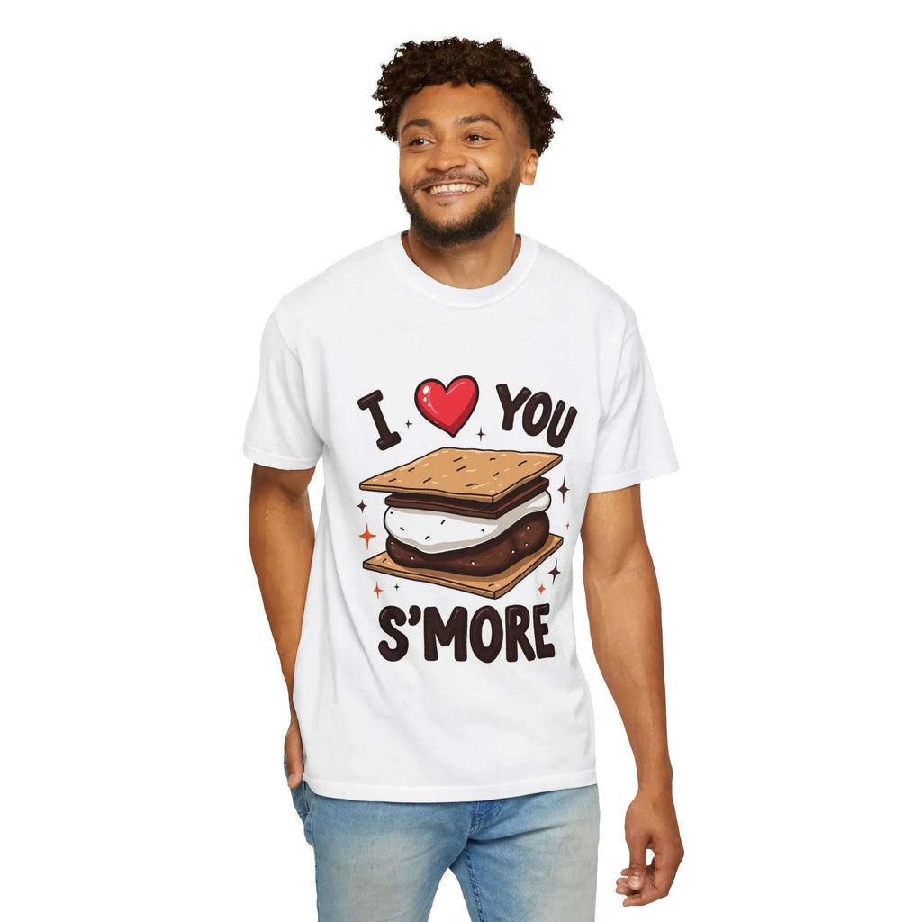 I Heart You Smore Shirt, Cute Smores Campfire T-Shirt, Camping Pun Tee, Marshmallow Chocolate Graphic, Bonfire Couples Gift