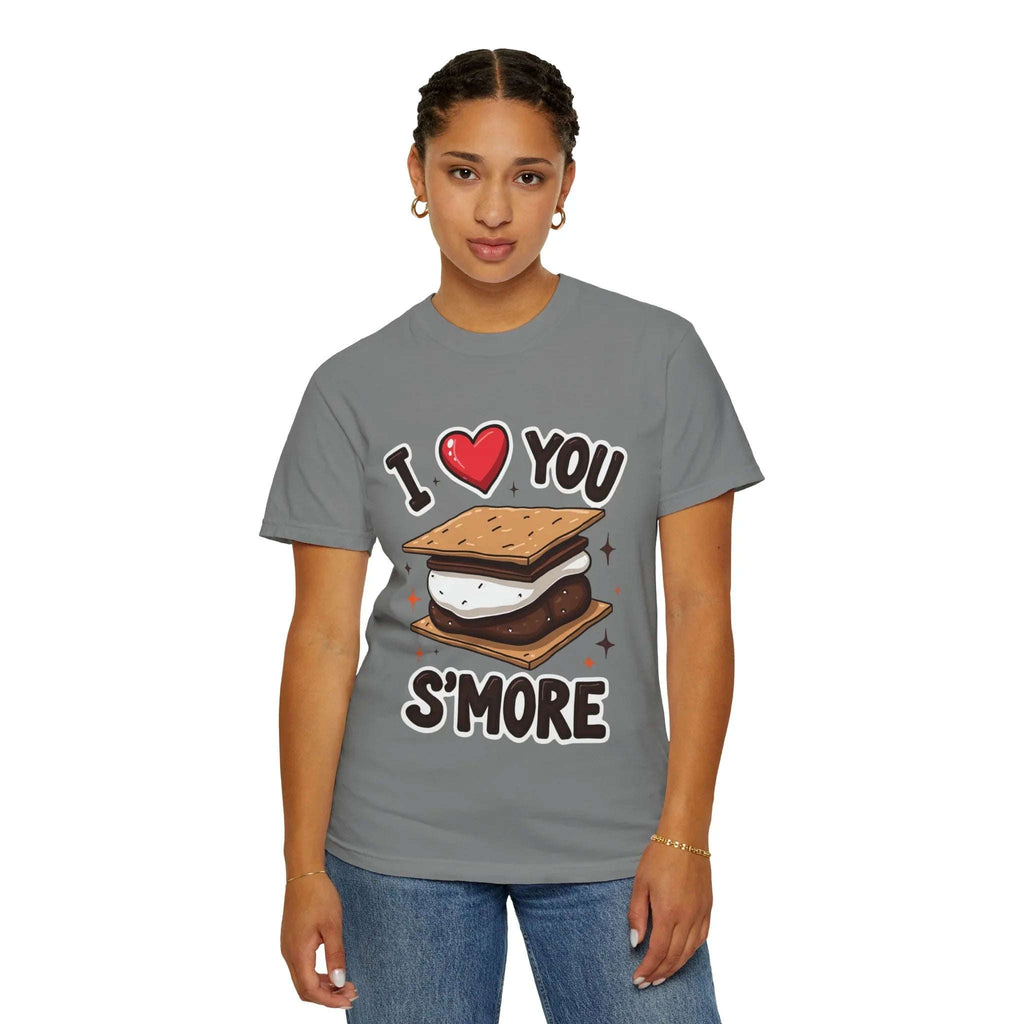 I Heart You Smore Shirt, Cute Smores Campfire T-Shirt, Camping Pun Tee, Marshmallow Chocolate Graphic, Bonfire Couples Gift