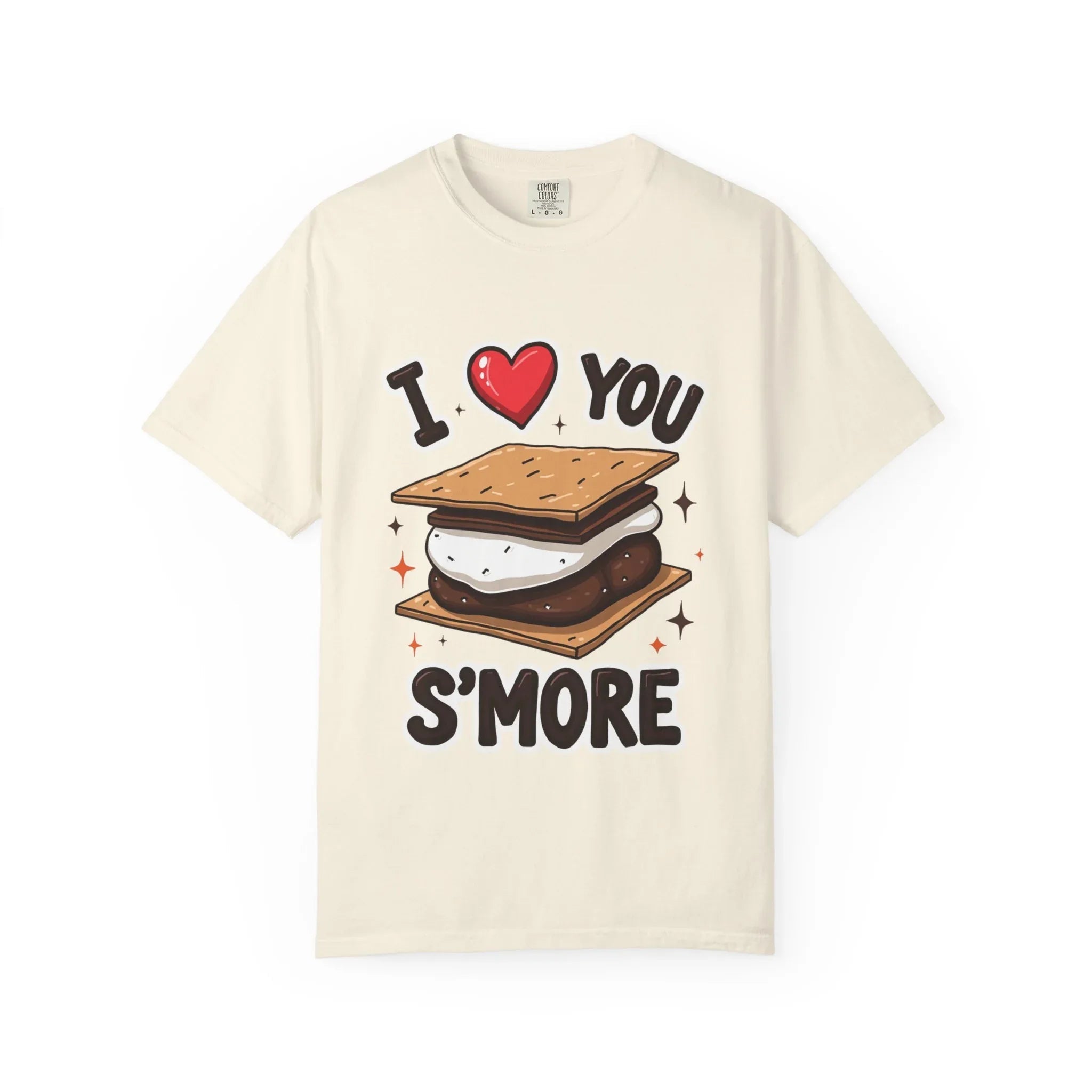 I Heart You Smore Shirt, Cute Smores Campfire T-Shirt, Camping Pun Tee, Marshmallow Chocolate Graphic, Bonfire Couples Gift Ivory