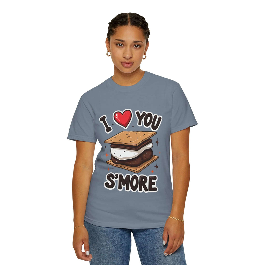 I Heart You Smore Shirt, Cute Smores Campfire T-Shirt, Camping Pun Tee, Marshmallow Chocolate Graphic, Bonfire Couples Gift