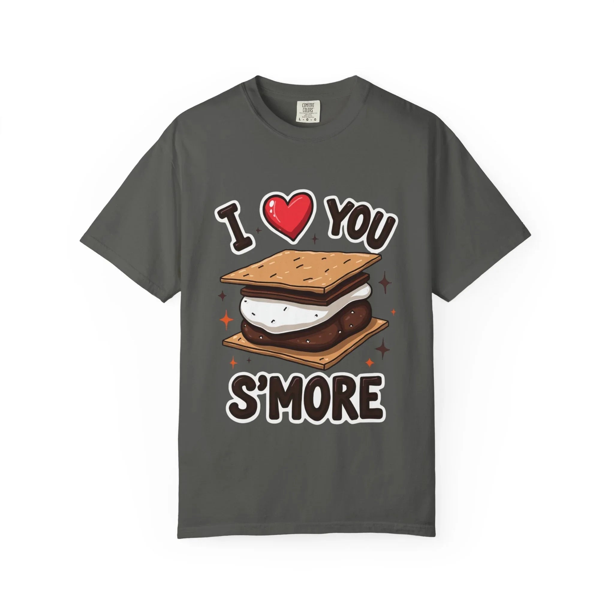 I Heart You Smore Shirt, Cute Smores Campfire T-Shirt, Camping Pun Tee, Marshmallow Chocolate Graphic, Bonfire Couples Gift Pepper
