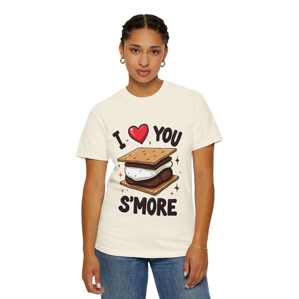 I Heart You Smore Shirt, Cute Smores Campfire T-Shirt, Camping Pun Tee, Marshmallow Chocolate Graphic, Bonfire Couples Gift