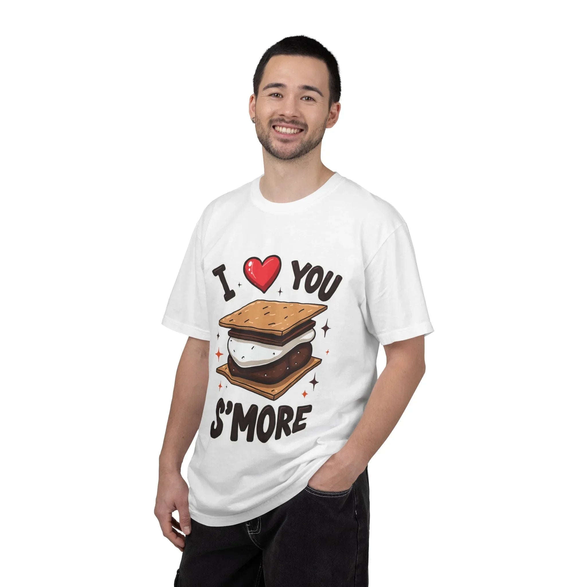 I Heart You Smore Shirt, Cute Smores Campfire T-Shirt, Camping Pun Tee, Marshmallow Chocolate Graphic, Bonfire Couples Gift