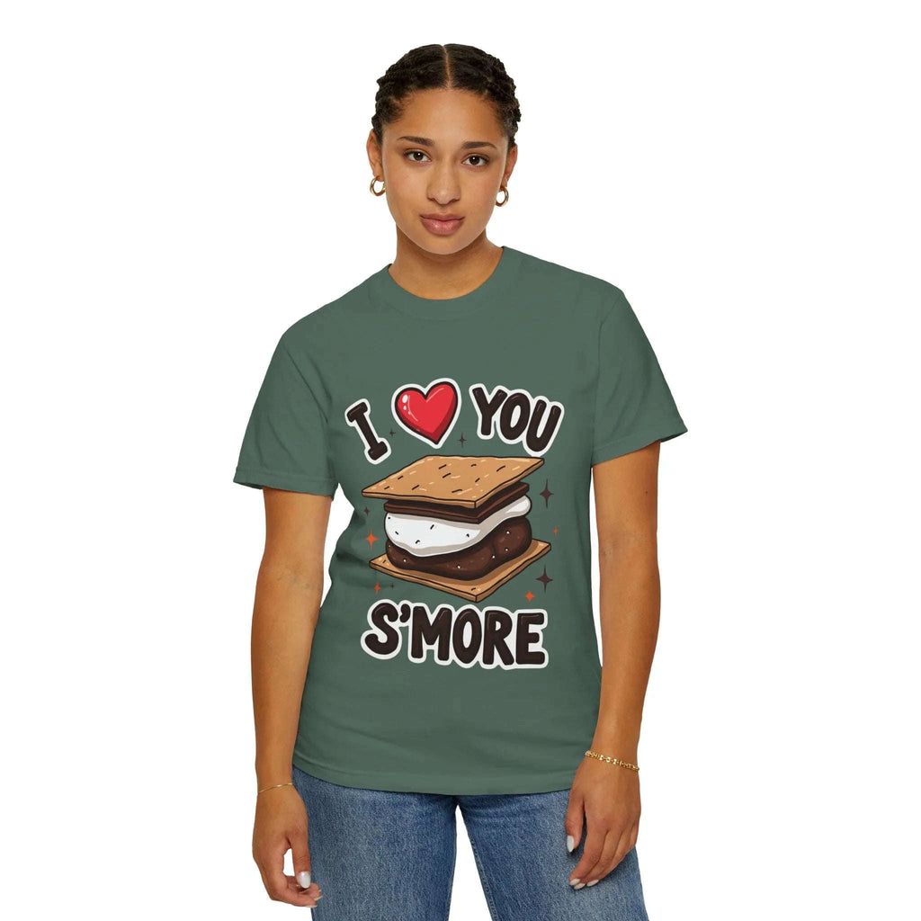 I Heart You Smore Shirt, Cute Smores Campfire T-Shirt, Camping Pun Tee, Marshmallow Chocolate Graphic, Bonfire Couples Gift
