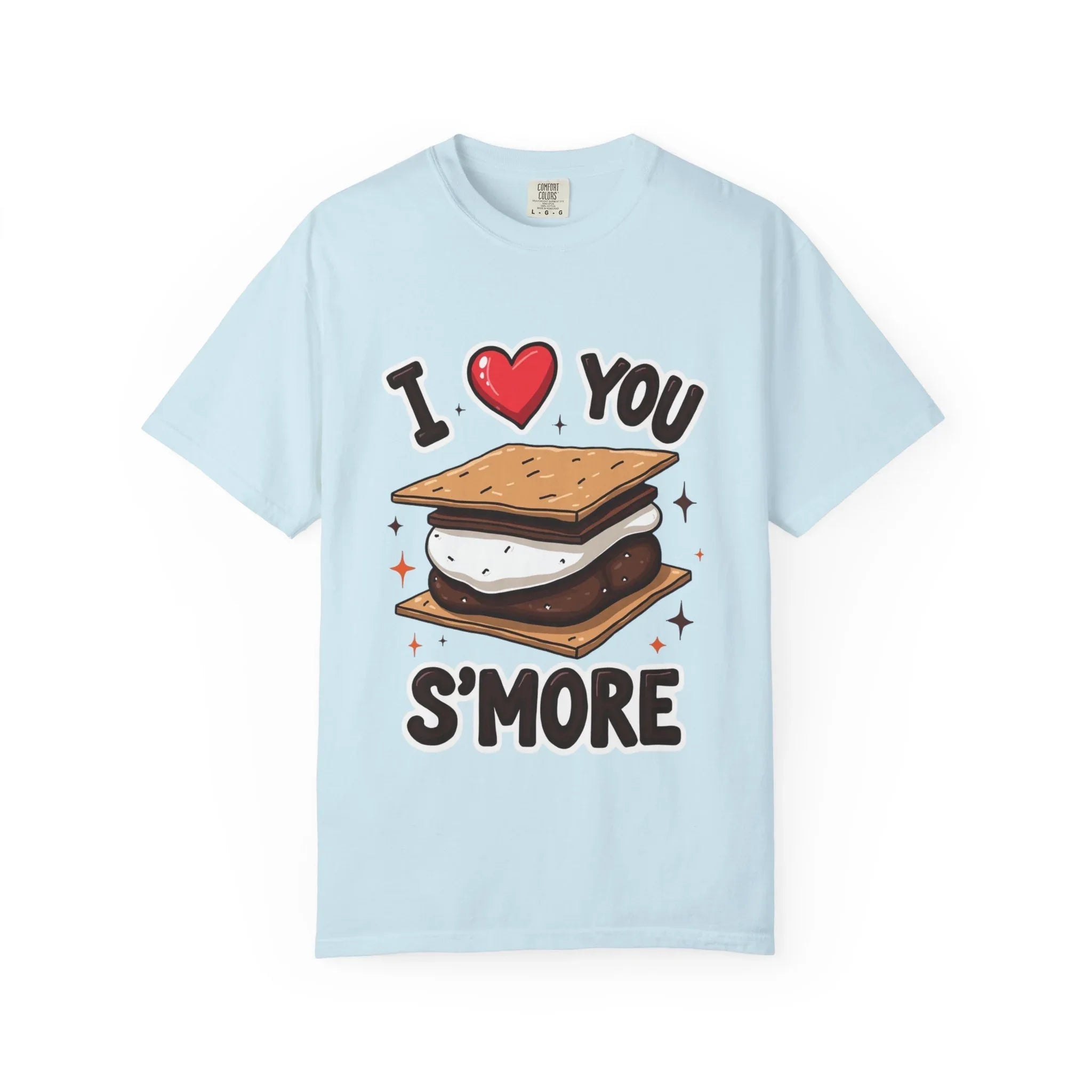 I Heart You Smore Shirt, Cute Smores Campfire T-Shirt, Camping Pun Tee, Marshmallow Chocolate Graphic, Bonfire Couples Gift Chambray