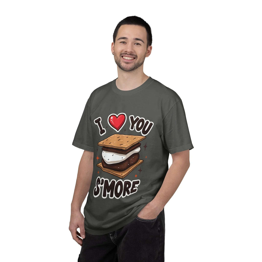 I Heart You Smore Shirt, Cute Smores Campfire T-Shirt, Camping Pun Tee, Marshmallow Chocolate Graphic, Bonfire Couples Gift