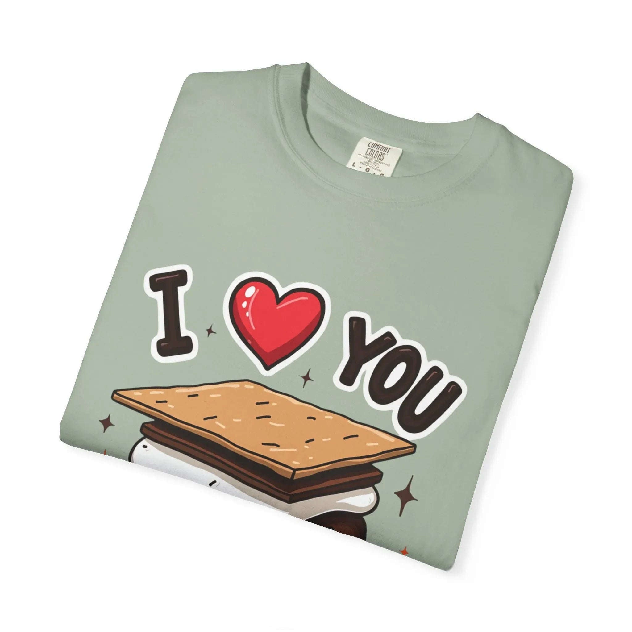 I Heart You Smore Shirt, Cute Smores Campfire T-Shirt, Camping Pun Tee, Marshmallow Chocolate Graphic, Bonfire Couples Gift