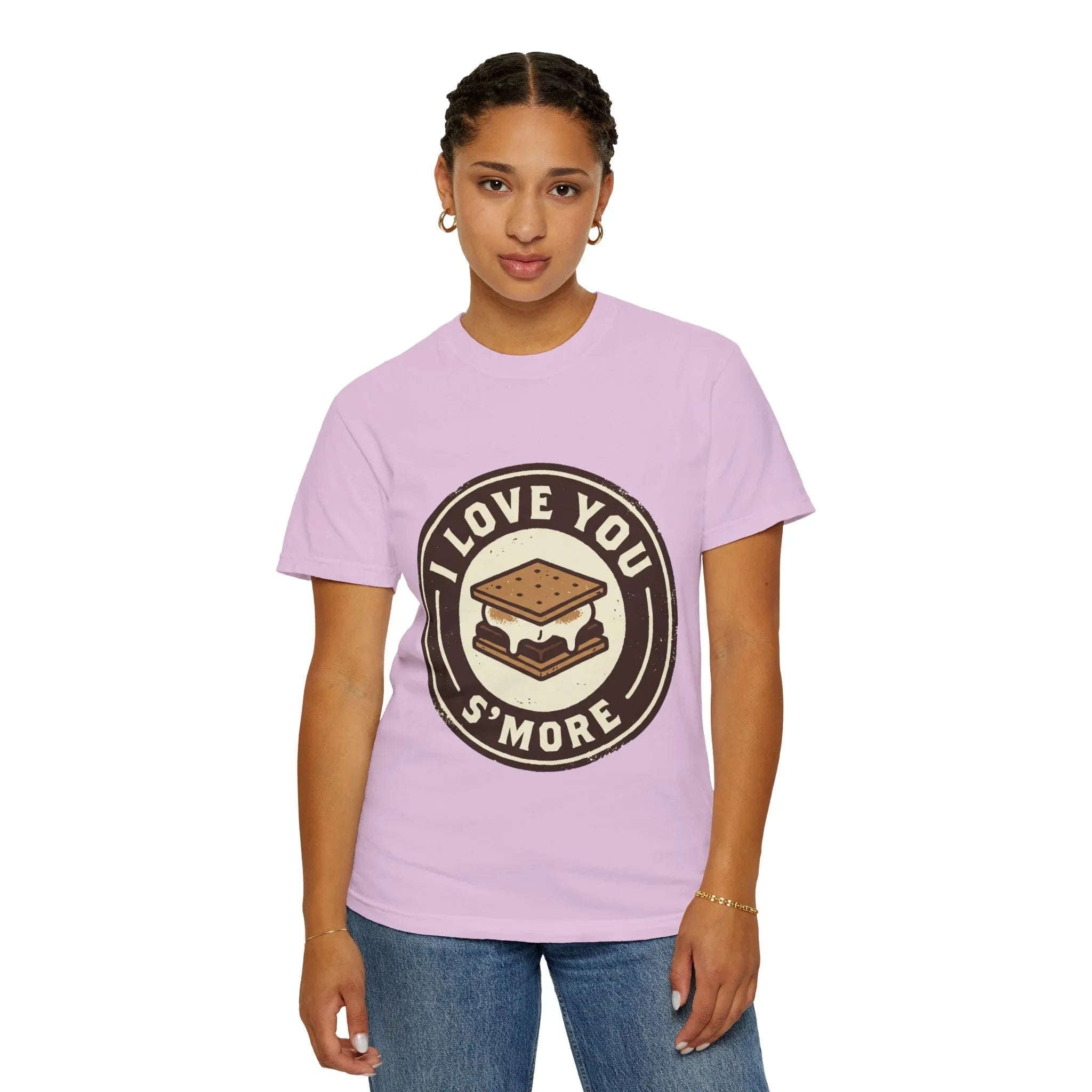 I Love You Smore Shirt, Cute Smores Campfire Tee, Funny Camping Pun T-Shirt, Couples Bonfire Gift, Valentine Outdoors Orchid