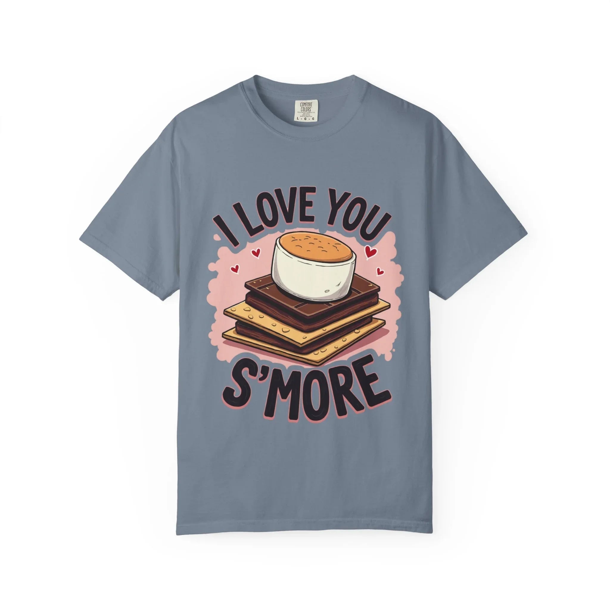 I Love You Smore Shirt, Cute Smores Campfire Tee, Marshmallow Graphic T-Shirt, Funny Camping Pun, Bonfire Couples Gift Blue Jean