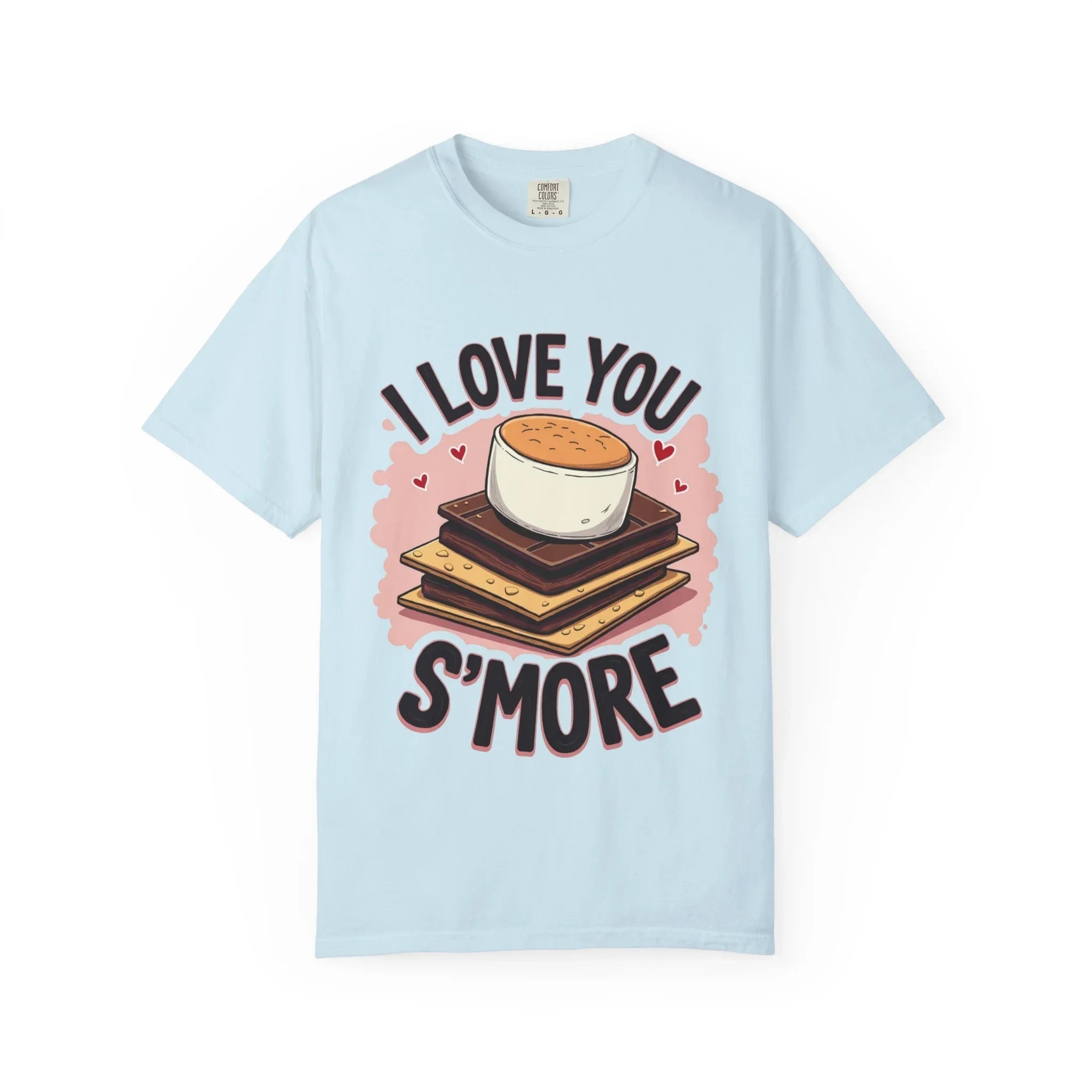 I Love You Smore Shirt, Cute Smores Campfire Tee, Marshmallow Graphic T-Shirt, Funny Camping Pun, Bonfire Couples Gift Chambray