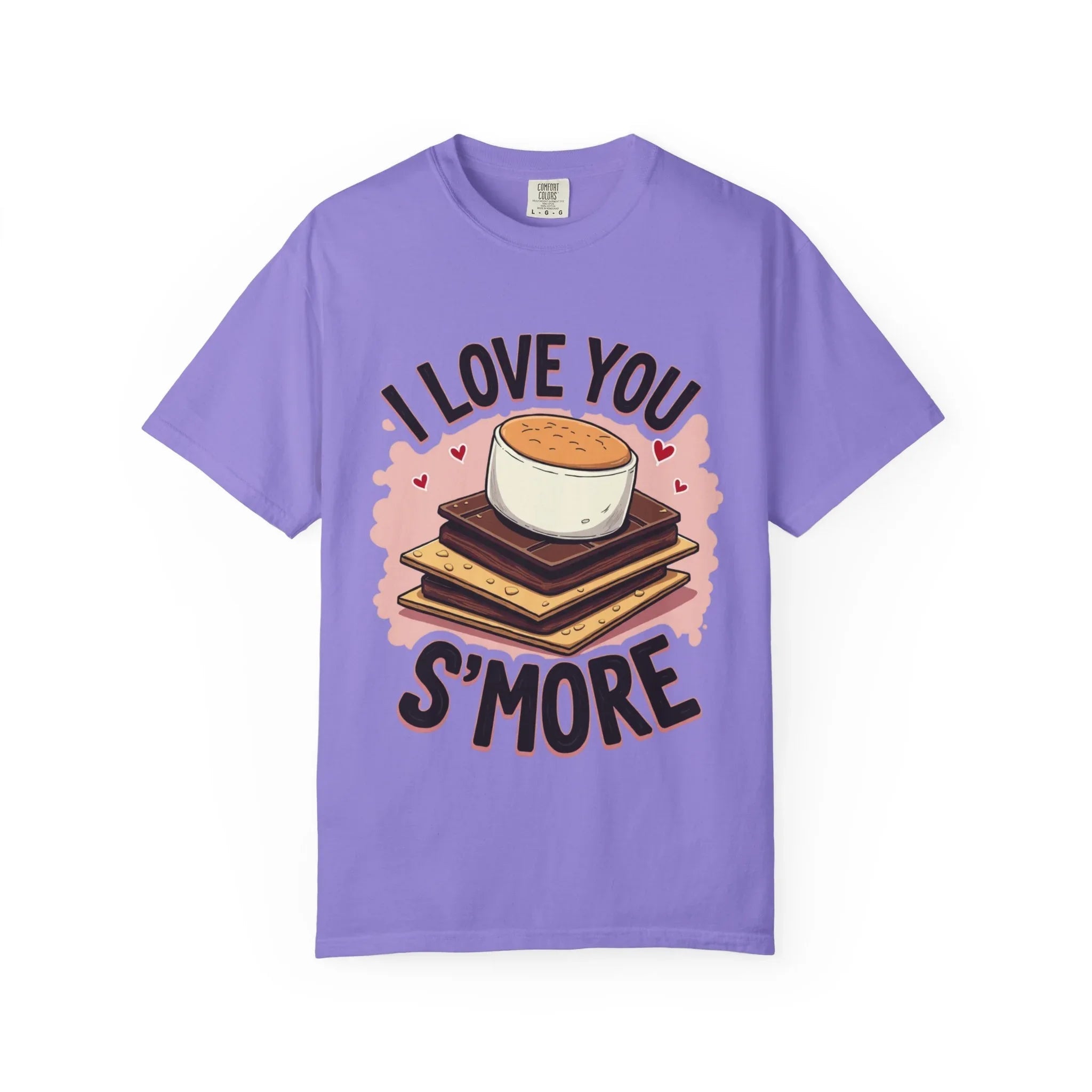 I Love You Smore Shirt, Cute Smores Campfire Tee, Marshmallow Graphic T-Shirt, Funny Camping Pun, Bonfire Couples Gift Violet