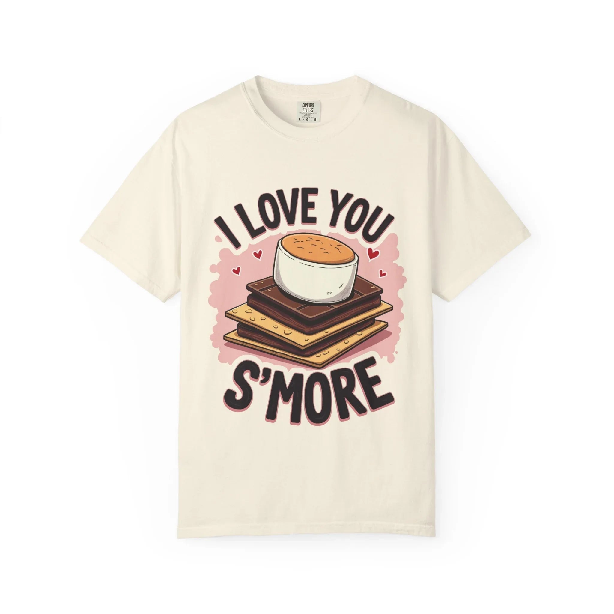 I Love You Smore Shirt, Cute Smores Campfire Tee, Marshmallow Graphic T-Shirt, Funny Camping Pun, Bonfire Couples Gift Ivory