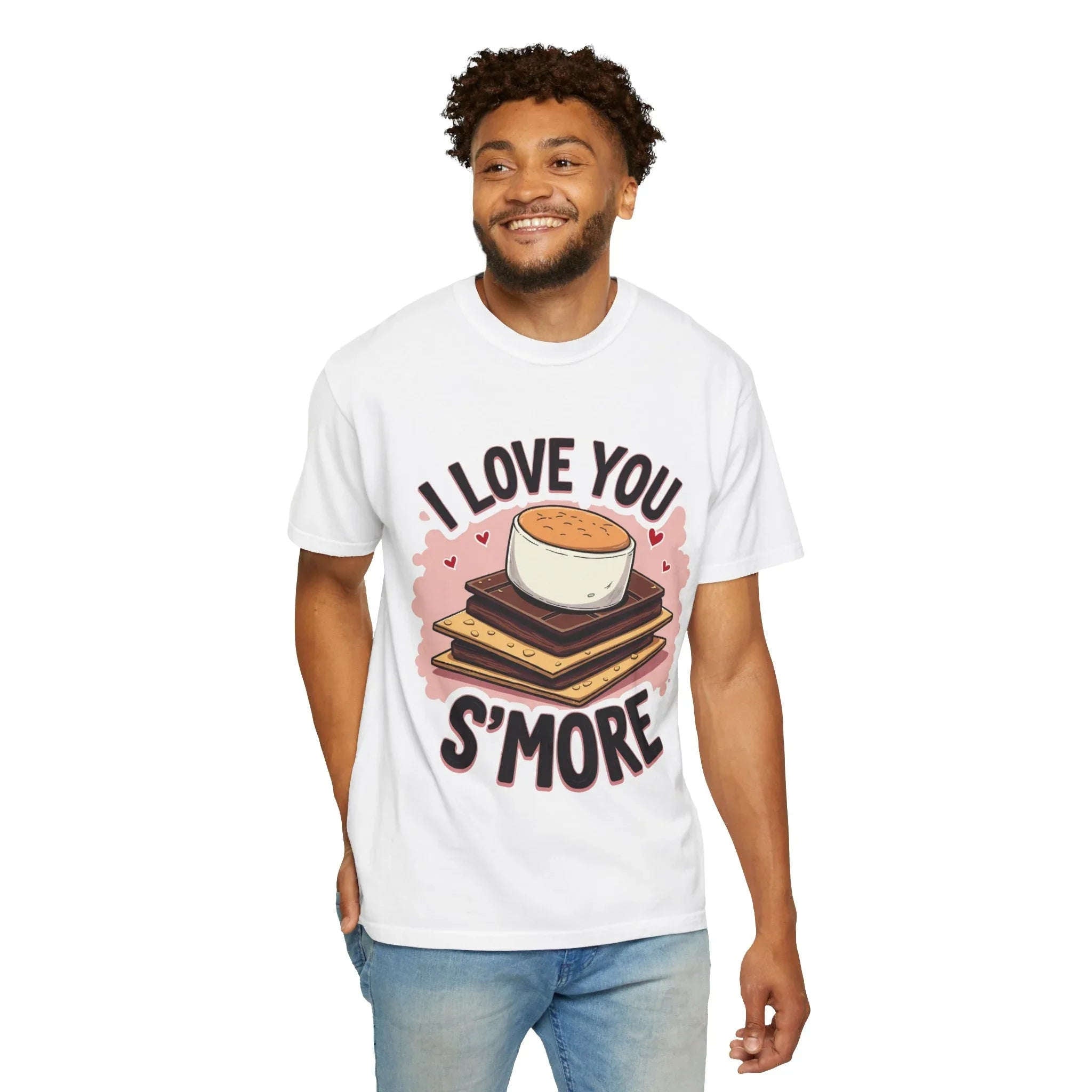 I Love You Smore Shirt, Cute Smores Campfire Tee, Marshmallow Graphic T-Shirt, Funny Camping Pun, Bonfire Couples Gift