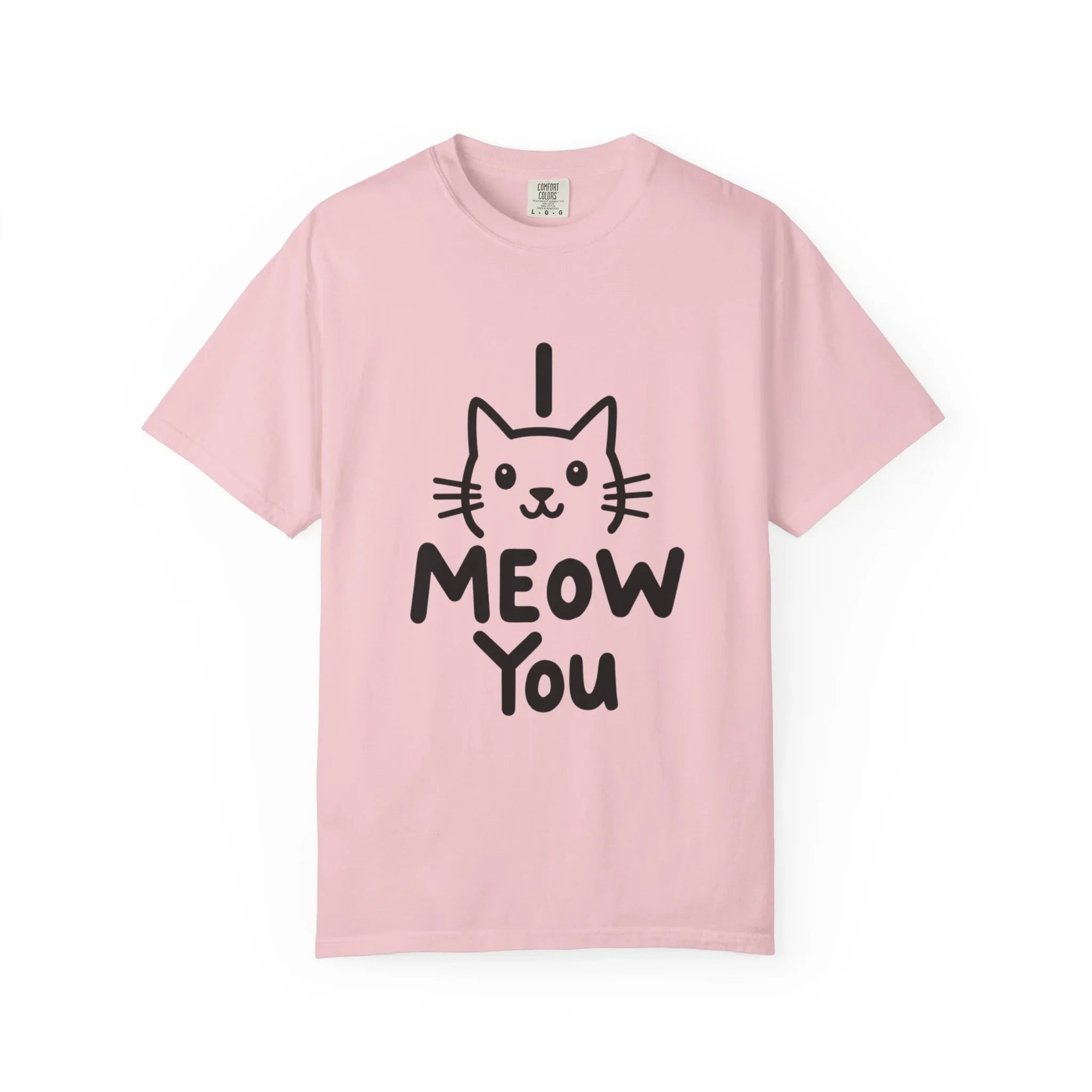 I Meow You Shirt, Cute Cat Illustration T-Shirt, Funny Cat Pun Tee, Handwritten Kitty Graphic, Cat Lover Gift, Valentine Cat Mom Blossom XL