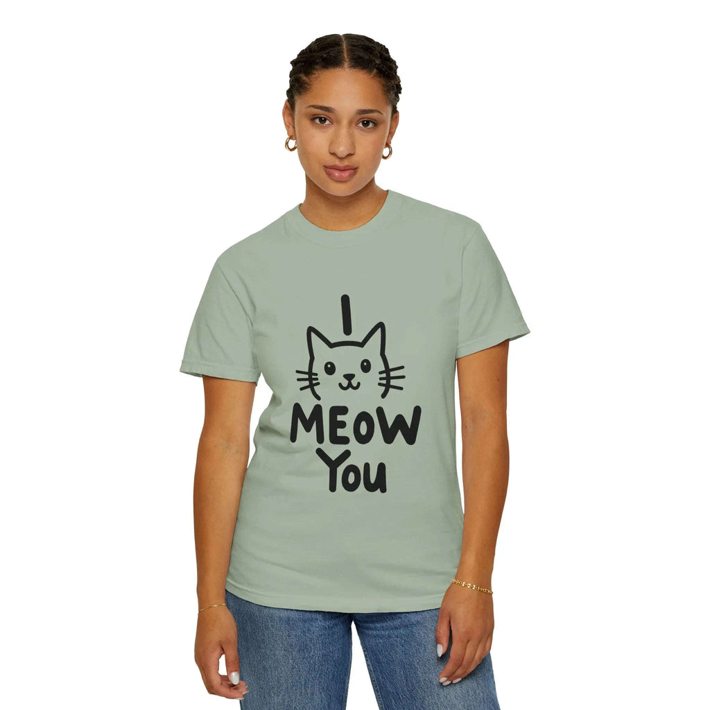 I Meow You Shirt, Cute Cat Illustration T-Shirt, Funny Cat Pun Tee, Handwritten Kitty Graphic, Cat Lover Gift, Valentine Cat Mom