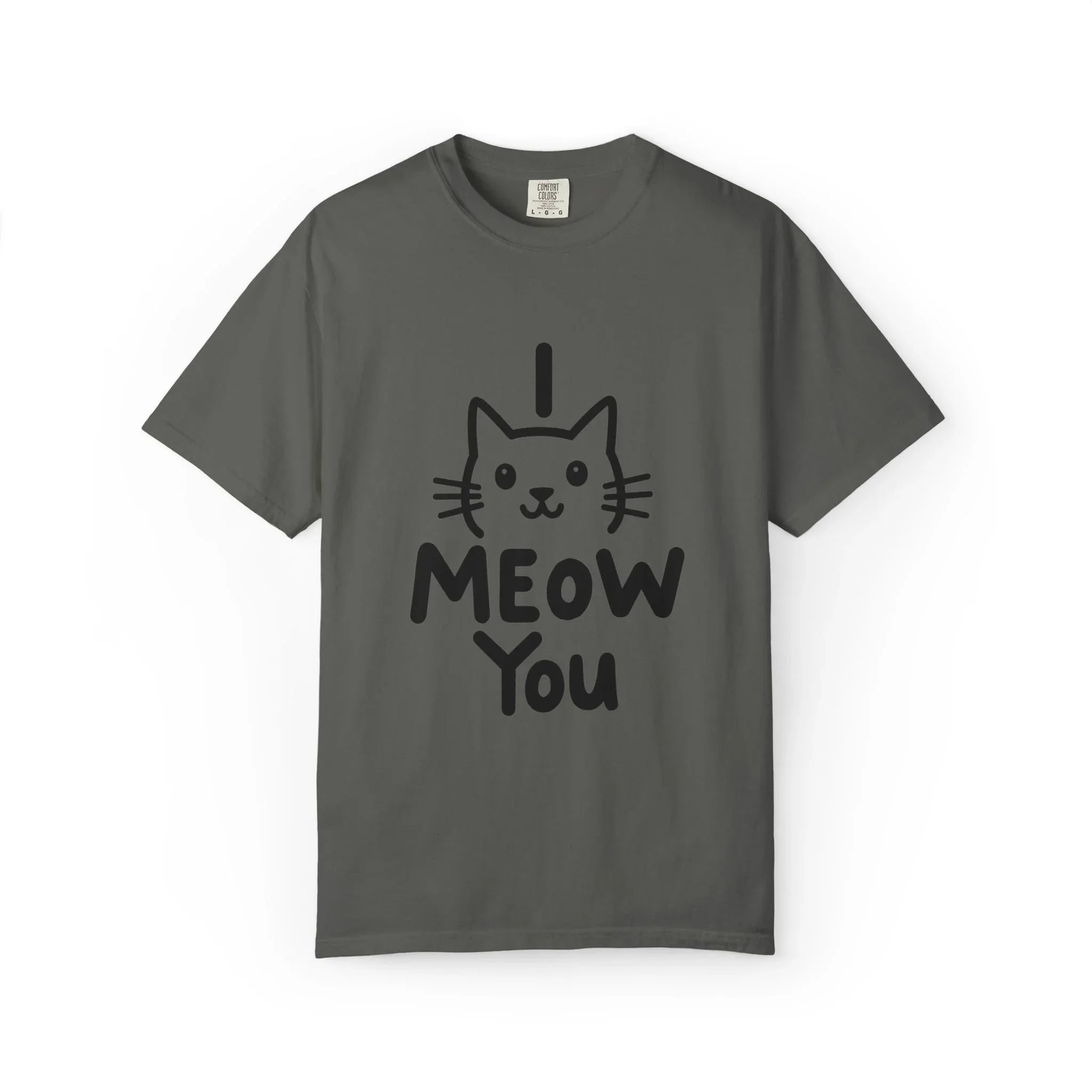 I Meow You Shirt, Cute Cat Illustration T-Shirt, Funny Cat Pun Tee, Handwritten Kitty Graphic, Cat Lover Gift, Valentine Cat Mom Pepper
