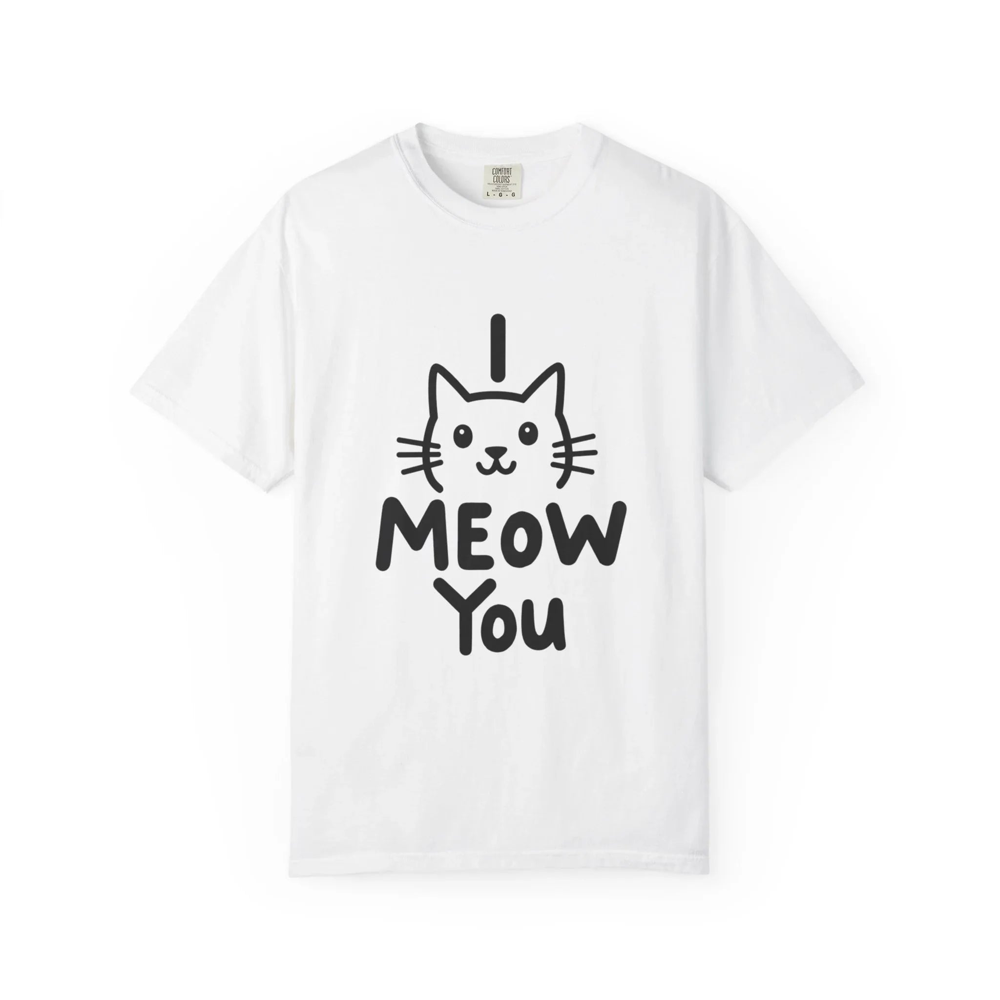 I Meow You Shirt, Cute Cat Illustration T-Shirt, Funny Cat Pun Tee, Handwritten Kitty Graphic, Cat Lover Gift, Valentine Cat Mom