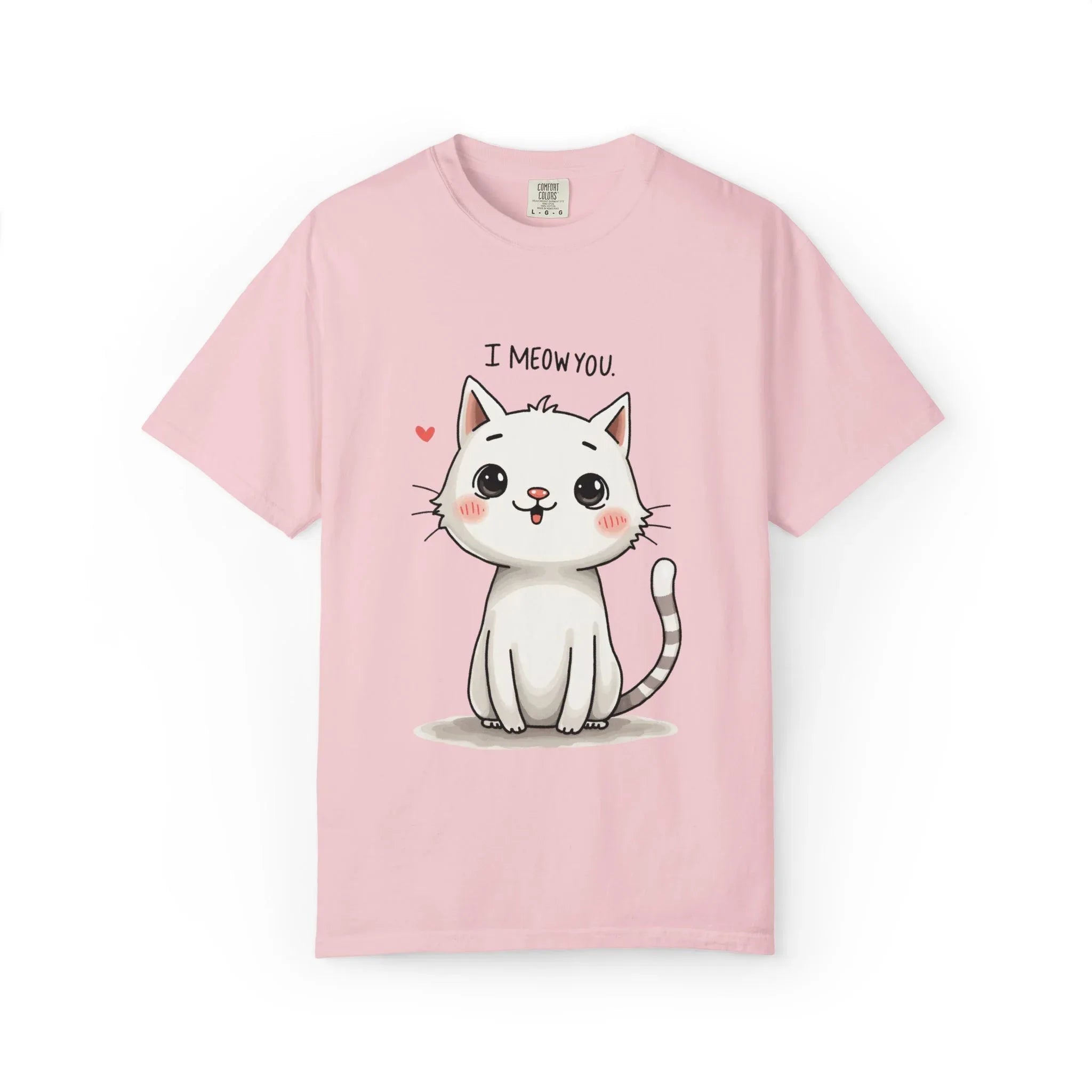 I Meow You Shirt, Cute Kitten T-Shirt, Funny Cat Pun Tee, Kawaii Cat Illustration, Cat Lover Gift, Valentine Cat Mom Blossom XL