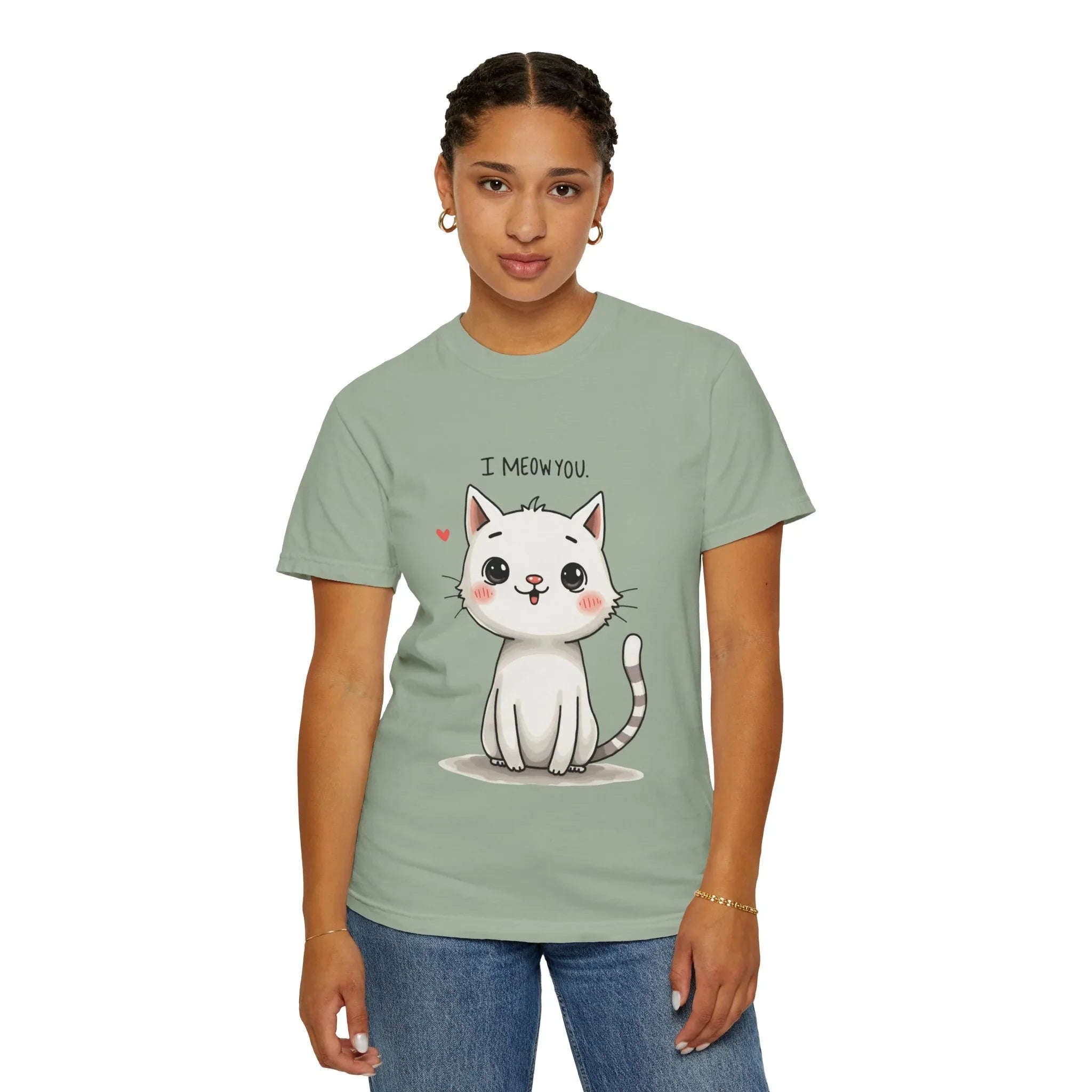 I Meow You Shirt, Cute Kitten T-Shirt, Funny Cat Pun Tee, Kawaii Cat Illustration, Cat Lover Gift, Valentine Cat Mom